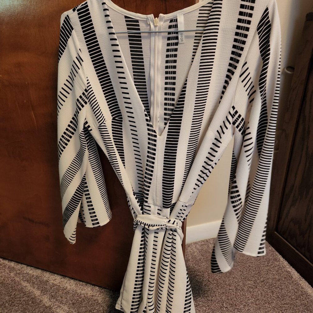 Black & Off-White Romper, Size Small, by Sage